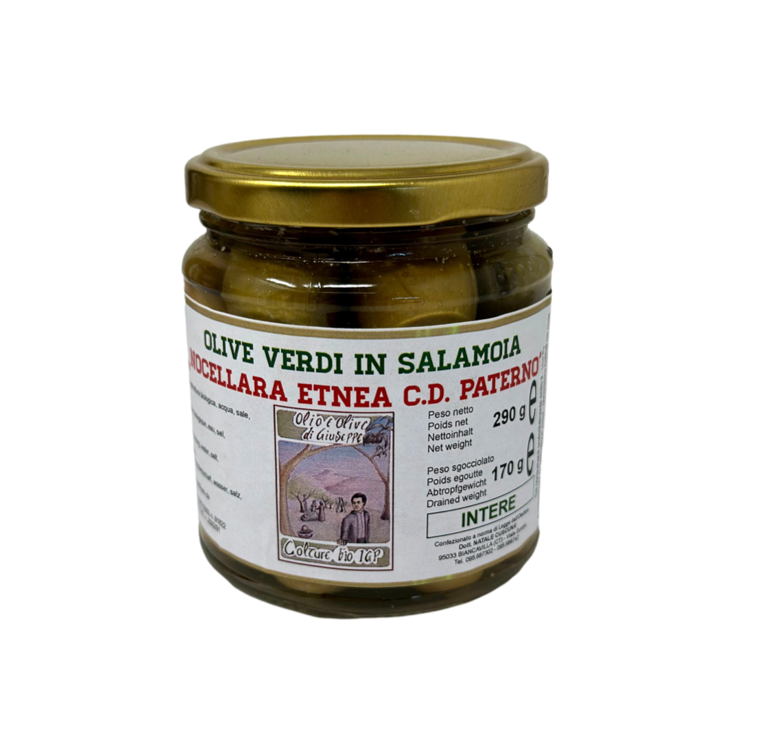 Olive Verdi in Salamoia - Intere - 290 gr